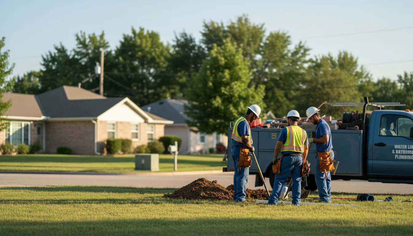 Residential water line and bathroom plumbing service in Erie, PA